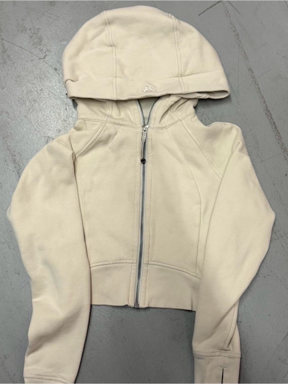 lululemon athletica Cream Full-Zip Hooded Sweatshirt